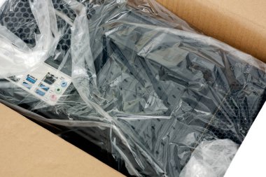 / açma siyah kişisel bilgisayar bağlantıları ile arkadan görünüm