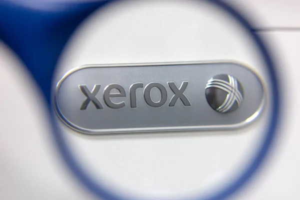Kharkiv, Ukrayna - 11 Şubat 2019: xerox marka kimliğini corporation. baskı ve dijital belge ürün ve hizmet satan Amerikan küresel şirket