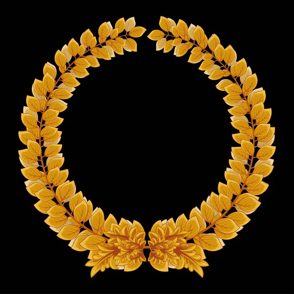 Magnifique couronne de laurier . — Image vectorielle