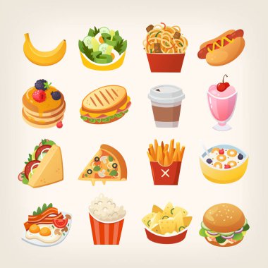 Fast food renkli görüntüleri