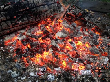 Embers of a campfire clipart