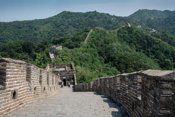 Die Berühmte Chinesische Mauer Eines Der Sieben Weltwunder Mutianyu Abschnitt — Stockfoto