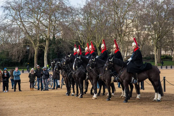 London United Kingdom January 2018 Members Queens Royal Horse Guards — Stock Photo, Image
