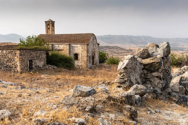 Igreja Abandonada Deserta Panayia Katharon Pentadakylos Montanhas Norte Chipre — Fotografia de Stock