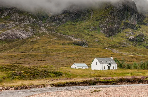 Ferme Typiquement Écossaise Blanche Utilisée Comme Maison Hôtes Auberge Sous — Photo