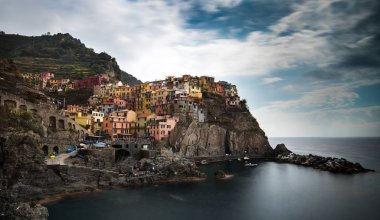 Köy Manarola Cinqueterre, Liguria, İtalya
