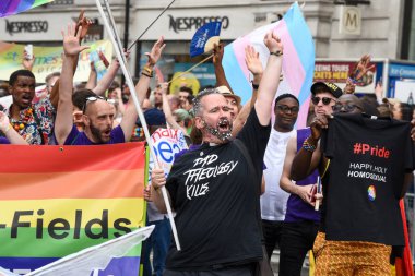İnsanlar Pride Parade 2019 Londra City, Ingiltere de parading