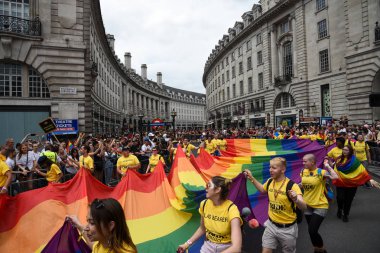 İnsanlar Pride Parade 2019 Londra City, Ingiltere de parading
