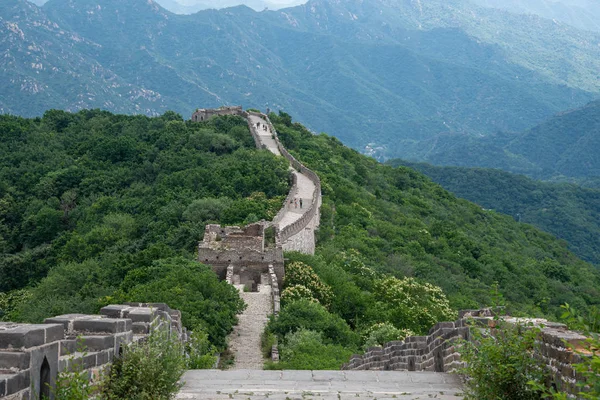 The Great Wall of China at Mutianyu Section outside Beijing — Stock Photo, Image