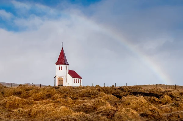 Piccola Bella Chiesa Ellenica Nella Penisola Snaefellsnes Nell Islanda Occidentale — Foto Stock