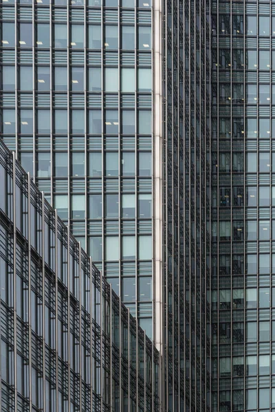 Detalhes Abstratos Edifício Escritórios Arranha Céus Vidro Moderno Distrito Financeiro — Fotografia de Stock