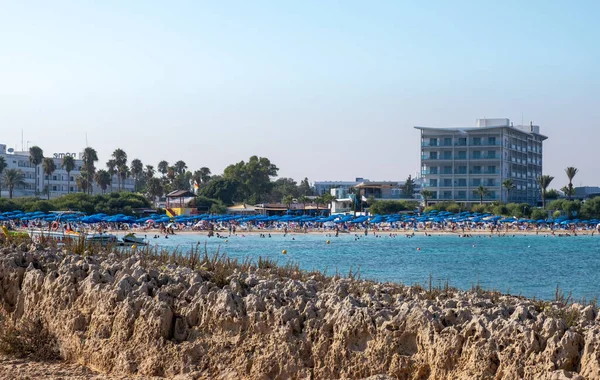 Панорама пляжа Макронисос, Айя-Напа, Кипр — стоковое фото