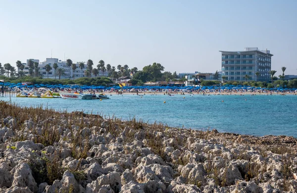 Stranden Makronisos Panorama, Ayia Napa, Cypern — Stockfoto
