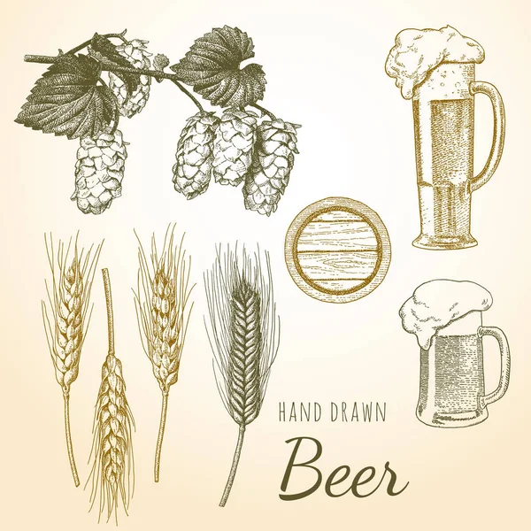 Buğday, malt ve ahşap varillerle el yapımı bira.