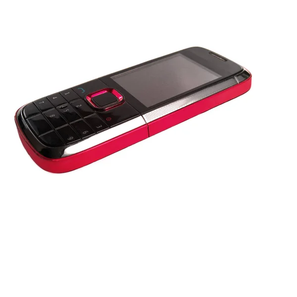 Beyaz arka plan üzerinde düğmeleri ile cep telefonu