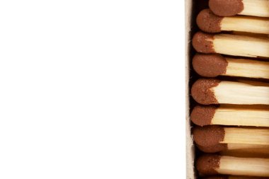 Bir kutu, izole açık renkli maçta. Maçlar bir kibrit kutusu açın.