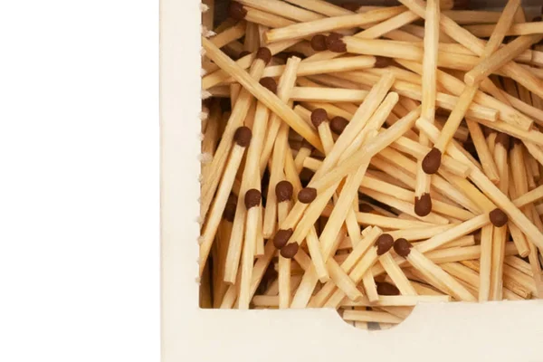 Bir kutu, izole açık renkli maçta. Maçlar bir kibrit kutusu açın.