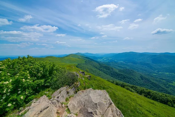 Bela Trilha Montanha Polonina Wetlinska Montanhas Polonesas Bieszczady — Fotografia de Stock