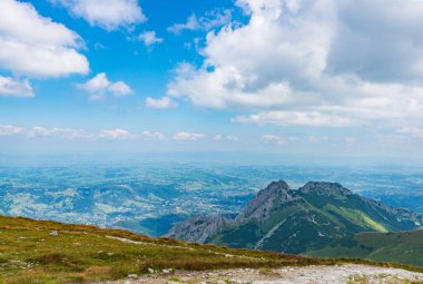 Giewont mountain Polonya Tatra Dağları'nda güzel görünümü. Zakopane, Polonya