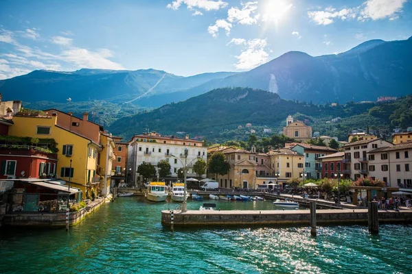 Malcesine Şehir Verona Eyaletinde Garda Gölü Doğu Kıyısında — Stok fotoğraf