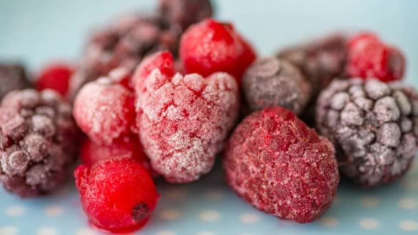 Images Timelapse Fusion Des Fruits Sur Assiette Fonte Des Framboises — Video