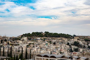 Jerusalem yükseklikleri ile Yahudi yerleşim. Jerusalem, İsrail