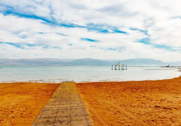 Pier Beach Dead Sea Ein Bokek Israel — Stock Photo, Image