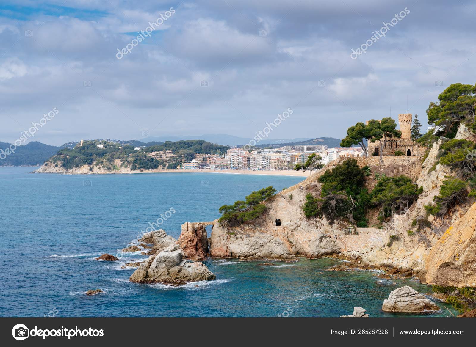 Castillo De Piedra De San Juan En La Via Turistica De Lloret De