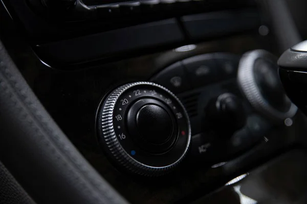 Car air conditioner regulator. Modern car interior — Stock Photo, Image