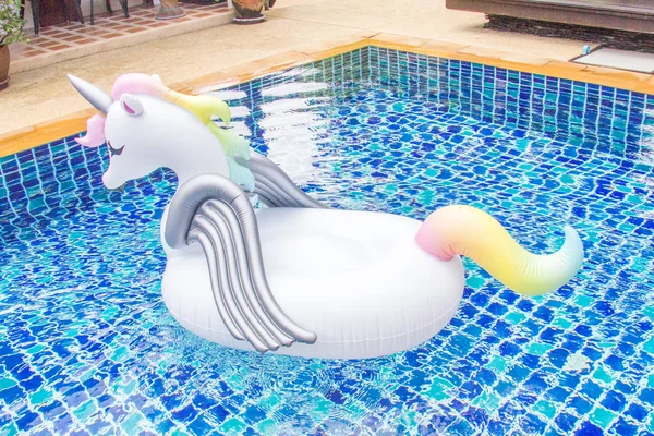 Dispositivo Flotación Unicornio Piscina — Foto de Stock