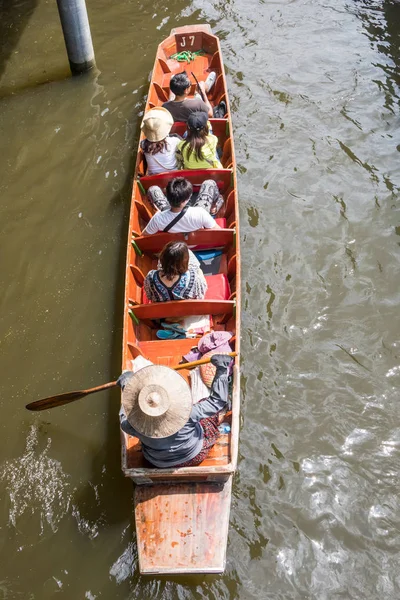 Damnoen Saduak Thailand Oktober 2018 Touristen Booten Auf Dem Schwimmenden — Stockfoto