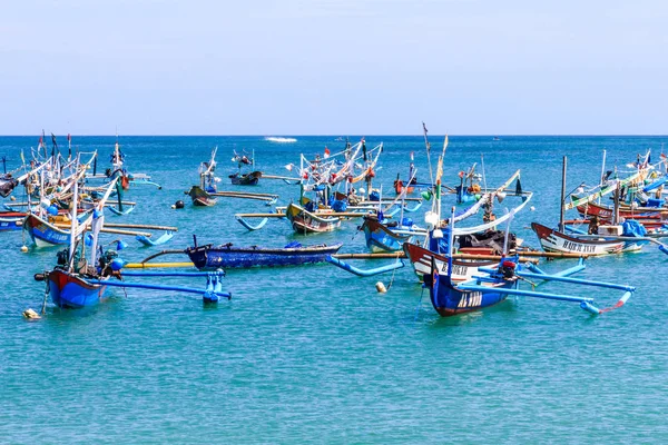 Bali Indonesia Mayo 2017 Barcos Pesca Balineses Tradicionales Frente Playa — Foto de Stock