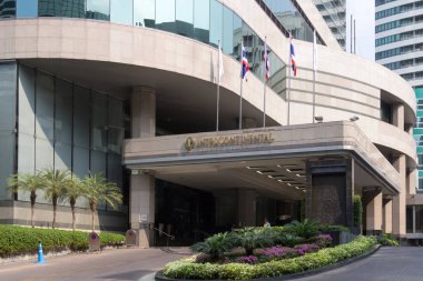 Bangkok, Tayland - 6 Mart 2017: InterContinental otel, Ploenchit. Tüm otel zincirleri de şehirde temsil edilir.