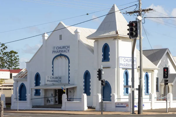 教会キリストの教会以前の薬局、バンダバーグ、クイーンズブレイド — ストック写真