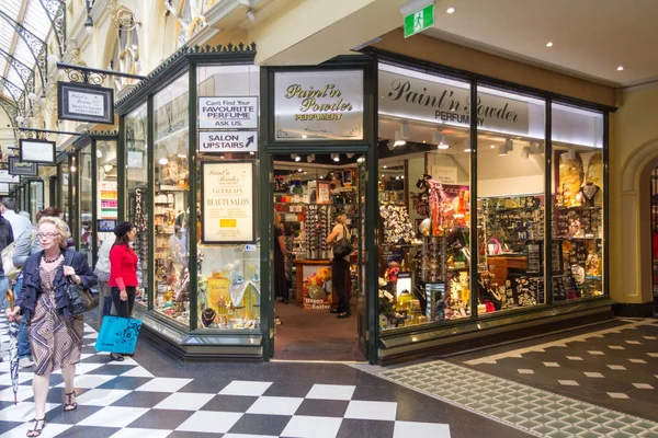 Melbourne Ausztrália Március 2013 Royal Arcade Bevásárló Utcája Opened 1870 — Stock Fotó