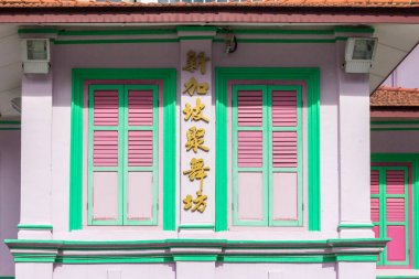 Çin shophouse pastel renkler