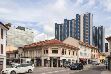 Eski shophouses ve yeni daire