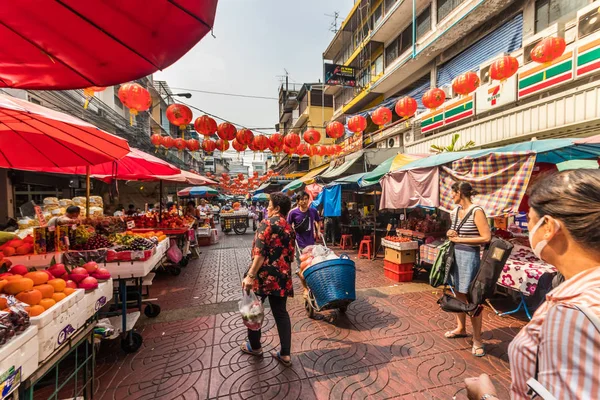 Calle comercial en Chinatown — Foto de Stock