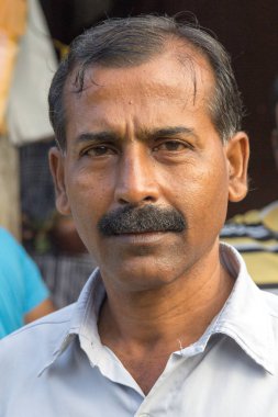 Manning pazarında Sri Lankalı bir adamın portresi, Pettah bölgesi,