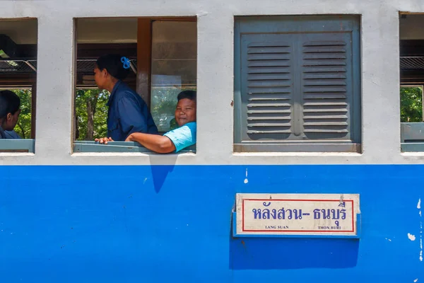 Passengers on train — Stock Photo, Image