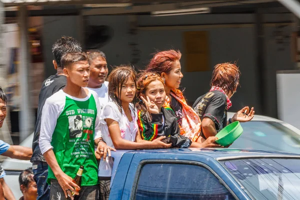 Celebrating Songkran — Stock Photo, Image