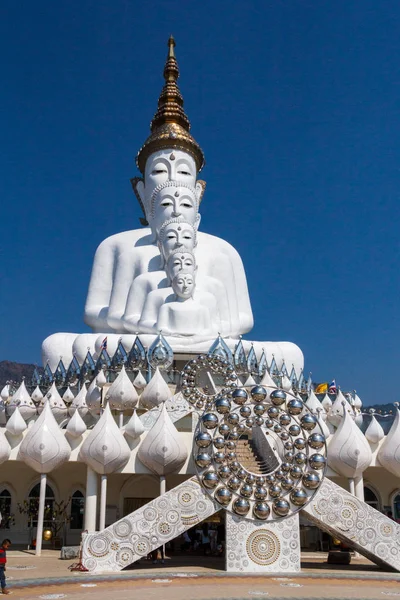 Five white Buddha statues — Stock Photo, Image