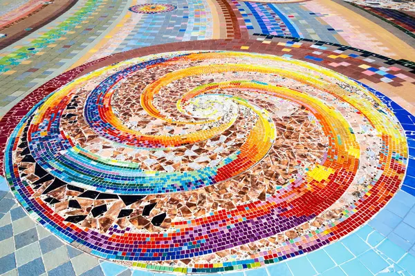 Diseño de mosaico en el suelo — Foto de Stock
