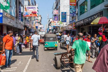 Pettah semtinde meşgul alışveriş caddesi