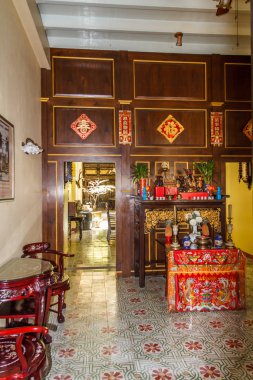 Eski Phuket Town bir evin tipik iç