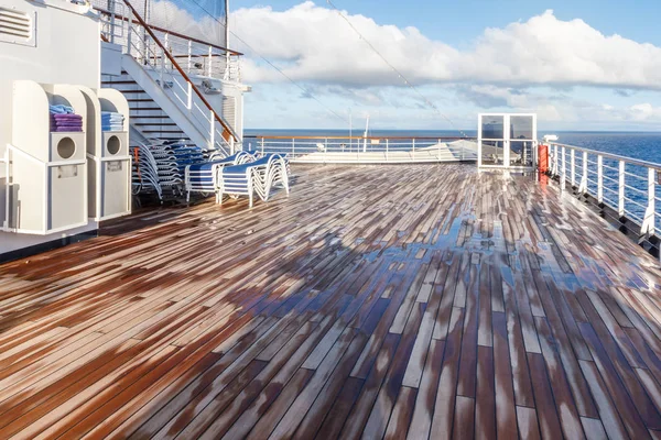 Washed down teak deck