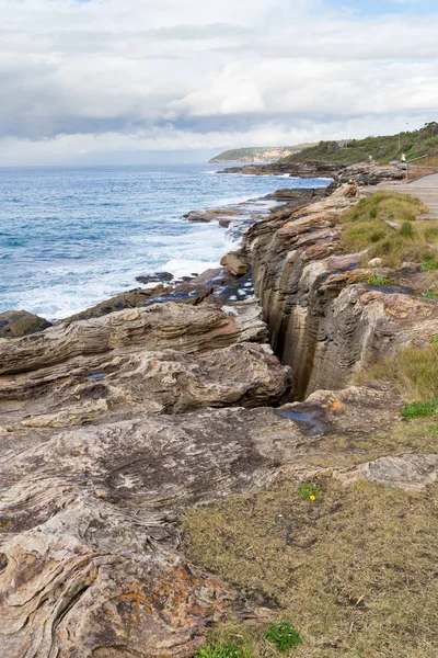 Nowa Południowa Walia linia brzegowa w pobliżu Freshwater Bay, Sydney, Australia — Zdjęcie stockowe