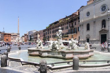 Fontana del Nettuno, Piazza Navona, Roma, Lazio, İtalya