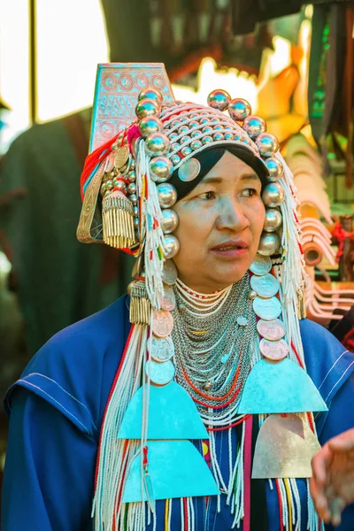 An Akha hilltribe woman — Stock Photo, Image