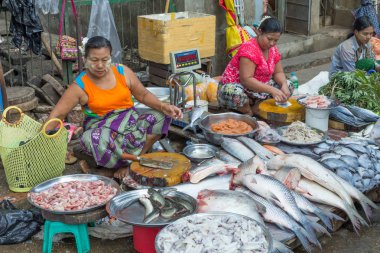Yangon, Myanmar semt pazarı